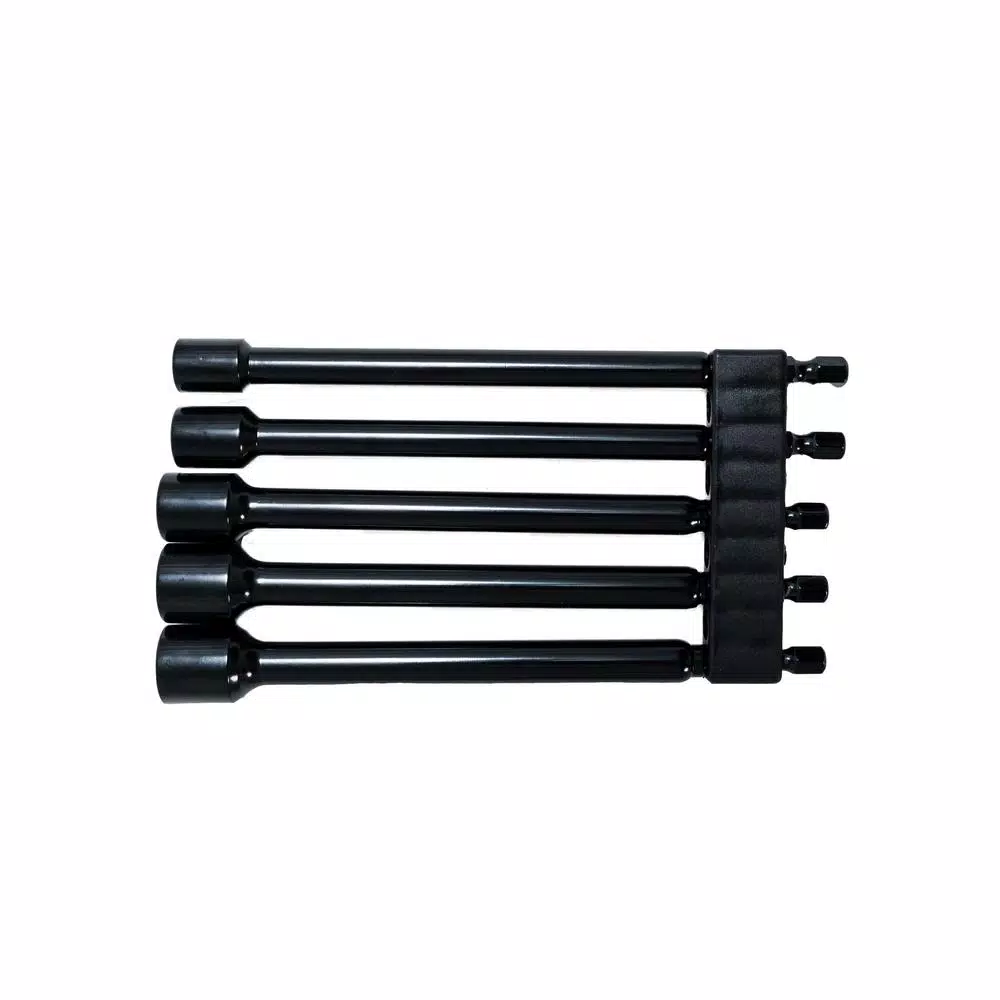 Industro 5-Piece SAE Magnetic Power Nut Setter Set, 1/4 in. to 1/2 in., S2 Steel