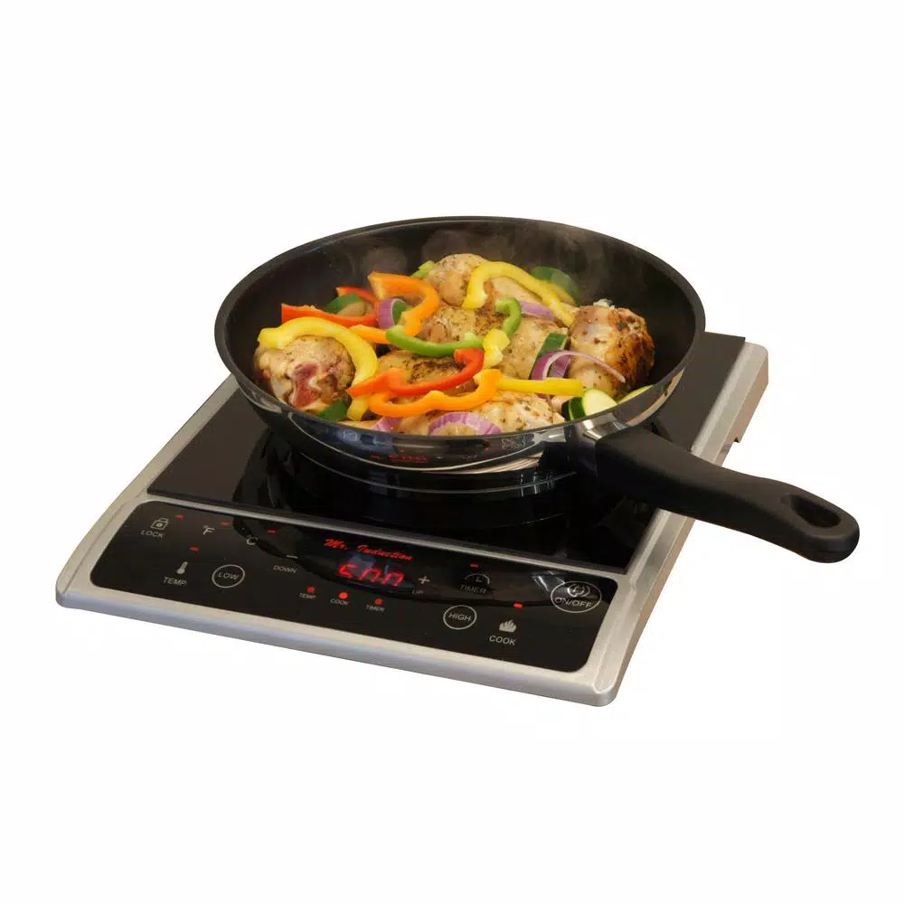 SPT Single Burner 7.25 in. Induction Hot Plate - Black and Silver Micro-Induction Cooktop