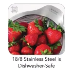 Tramontinas Gourmet 18/8 Stainless Steel Colander Set, 3-Piece thumbnail 3