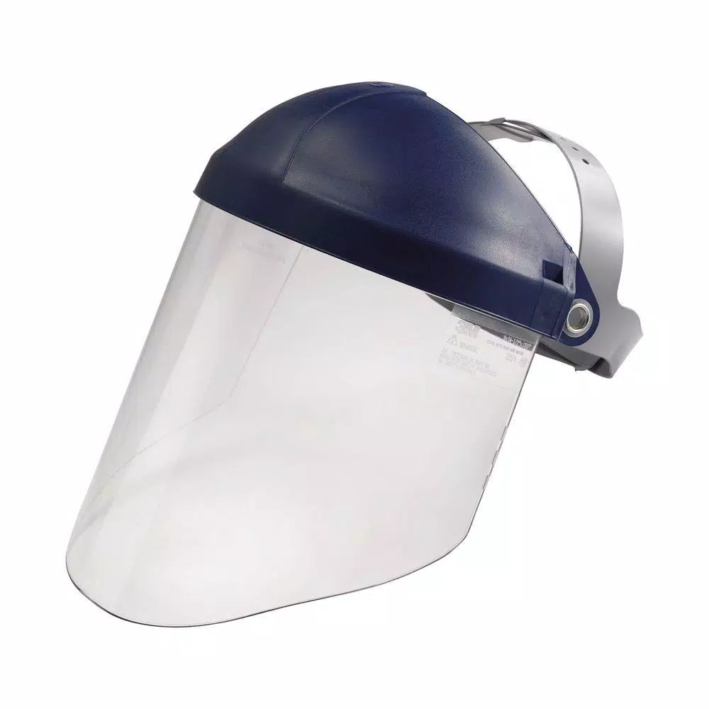 3M Clear Professional Face Shield, Impact Resistant Polycarbonate, Blue