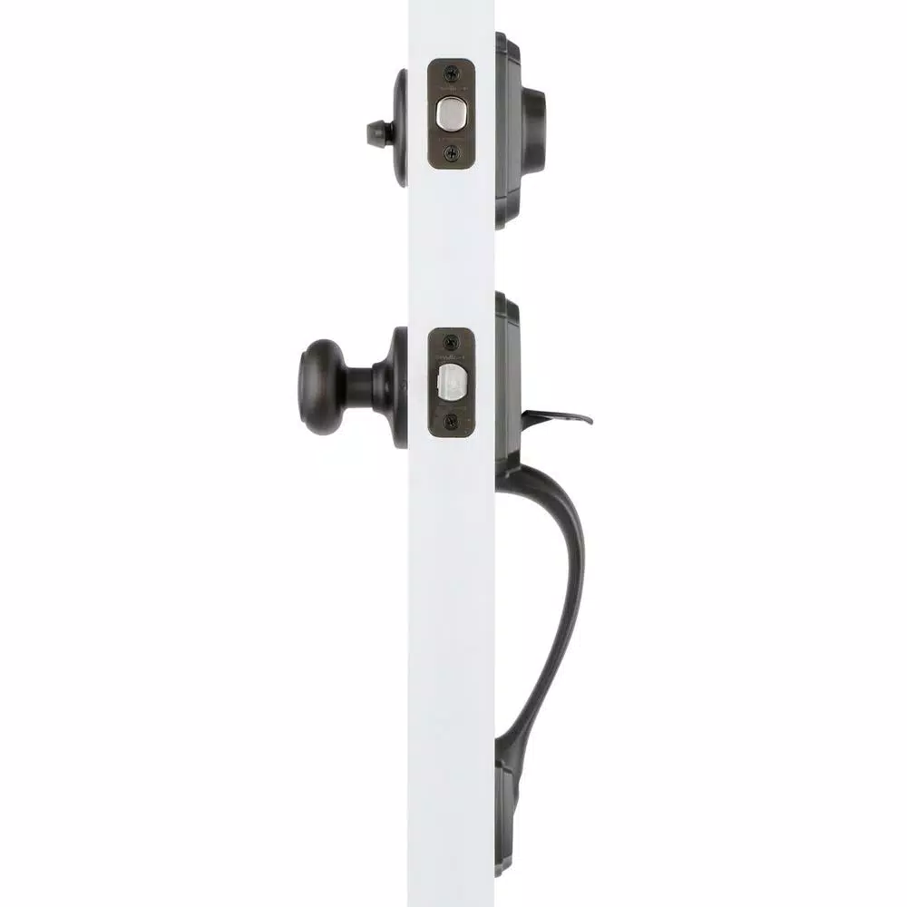 Kwikset Belleview Venetian Bronze Single Cylinder Handleset with Cove Knob and SmartKey Security