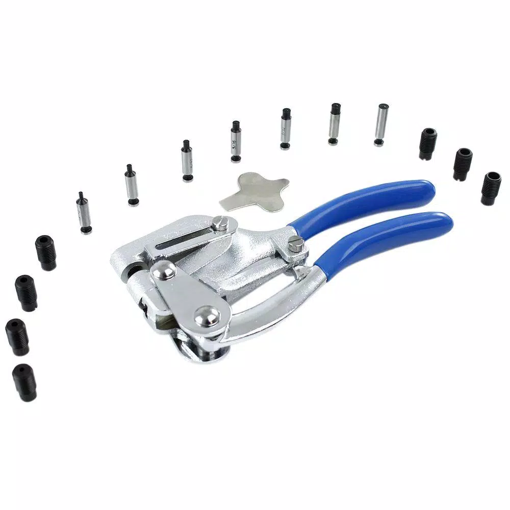 Capri Tools 16-Piece Metal Hole Punch Set with 7 Punch and Die Accessories