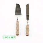 Mind Reader 2-Piece Roped Handle Dessert Tool Set, 18/10 Stainless Steel Cake Knife and Server thumbnail 8