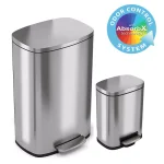 iTouchless SoftStep Stainless Steel Step Trash Can Combo Set, 13.2 Gal. & 1.32 Gal. thumbnail 1