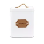 MegaChef 5-Piece Metal Kitchen Canister Set with Matte White Finish thumbnail 5