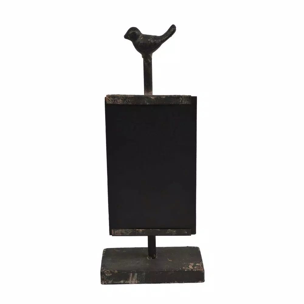 Unbranded Bird's Landing Vintage Black Metal Magnetic Chalkboard with Wood Frame