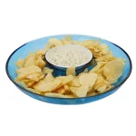 Mind Reader Blue Acrylic Chip and Dip Bowl Set, 13-inch Round Serving Tray for Snacks and Dips thumbnail 1