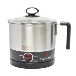 Tayama 1 Qt. Stainless Steel Slow Cooker with Temperature Control and Glass Lid thumbnail 1