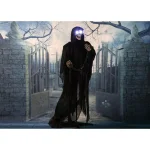 Haunted Hill Farm 5.5 ft. Moaning Grim Reaper Animatronic Halloween Prop thumbnail 3