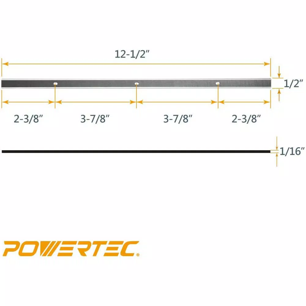 POWERTEC 12.5 in. High Speed Steel Planer Knives for Porter Cable PC305TP & 305TP (Set of 2)