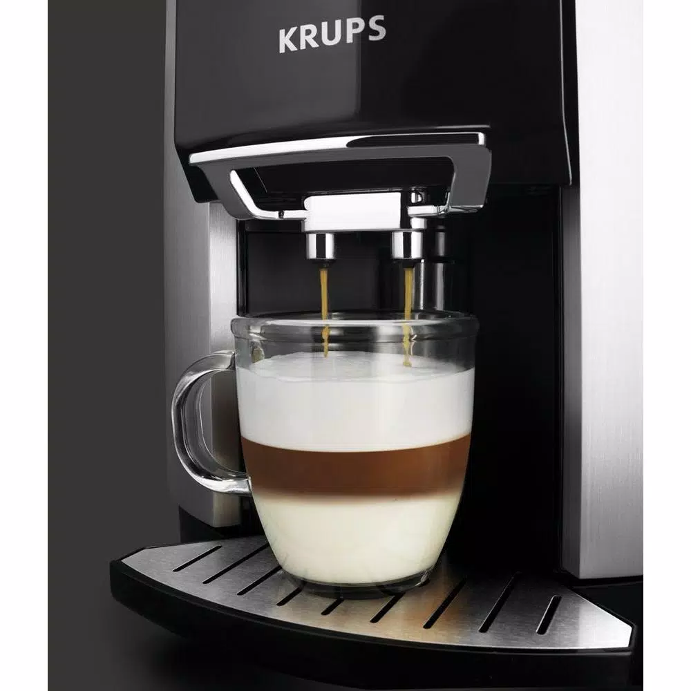 Krups Barista One Touch Fully Automatic Stainless Steel Espresso Machine with Built-In Grinder