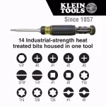 Klein Tools 15-in-1 Multi-Bit Ratcheting Screwdriver with Cushion-Grip Handle thumbnail 3