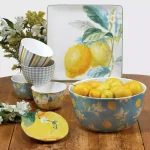 Certified International Citron 192 oz. Deep Serving Bowl, Multi-Colored Lemon Design thumbnail 2
