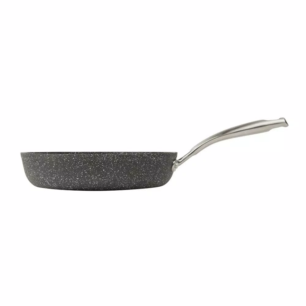 MasterPan Granite Ultra 9.5 in. Cast Aluminum Nonstick Frying Pan, Black Marble Finish