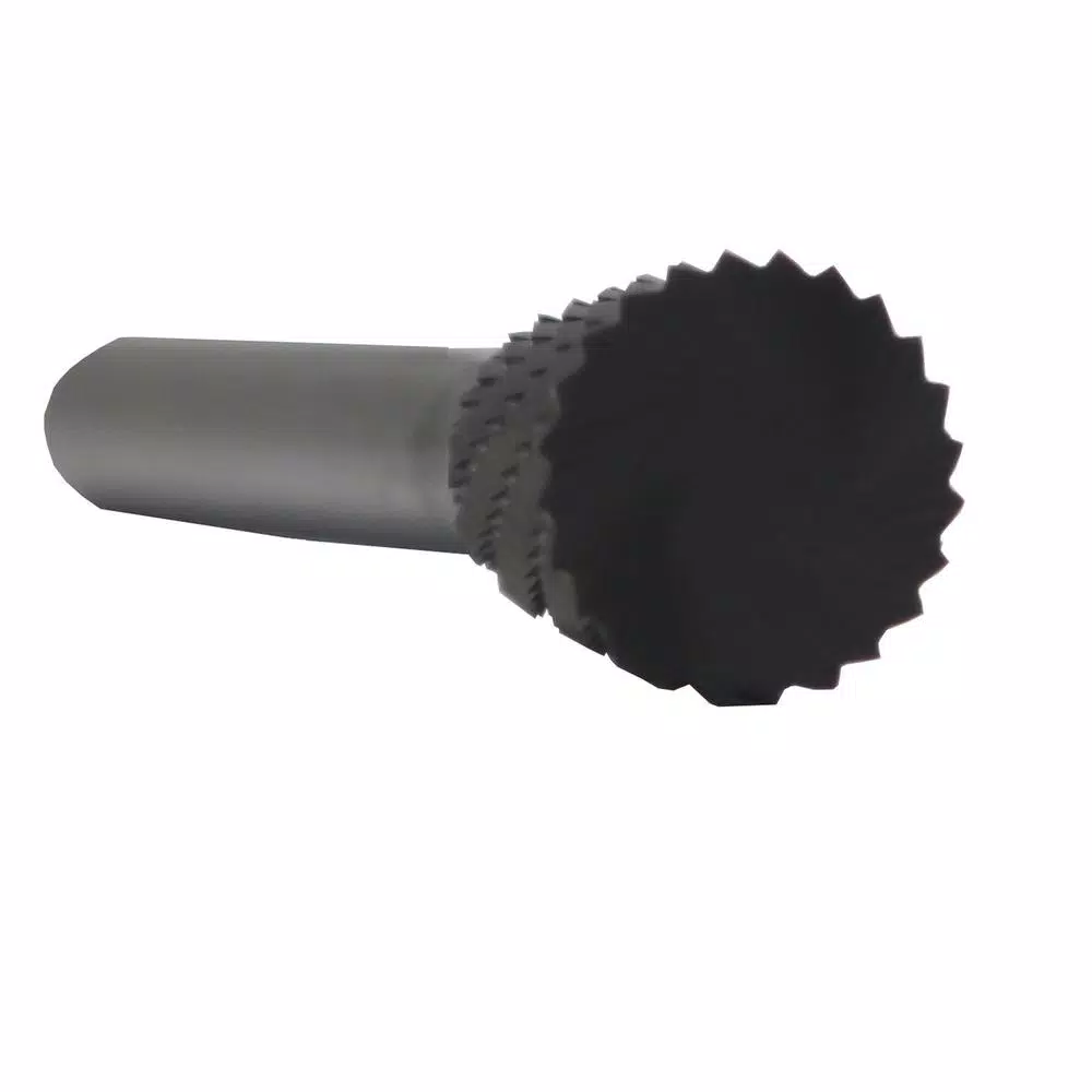 Drill America 3/8 in. x 3/8 in. Inverted Cone Solid Carbide Burr Rotary File Bit, 1/4 in. Shank