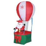 Luxen Home 9 ft. Santa in Hot Air Balloon Inflatable with LED Lights thumbnail 8