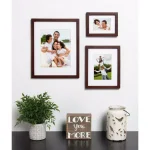 DesignOvation Gallery Wood Picture Frame Set, Walnut Brown, 11x14 in. Matted to 8x10 in. (Set of 4) thumbnail 6