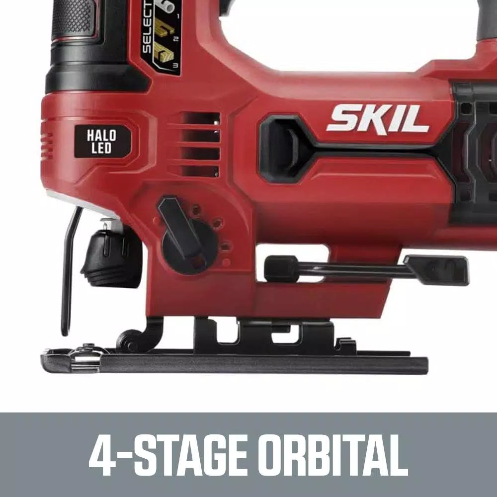 SKIL 6 Amp Corded Electric Orbital Jigsaw with Halo Light and Tool-Free Blade Change