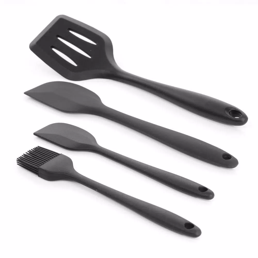MegaChef 12-Piece Black Silicone Kitchen Utensil Set