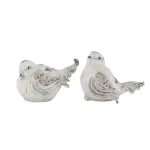 LITTON LANE 8 in. x 12 in. Decorative Bird Sculptures in Distressed White Polystone (Set of 2) thumbnail 2