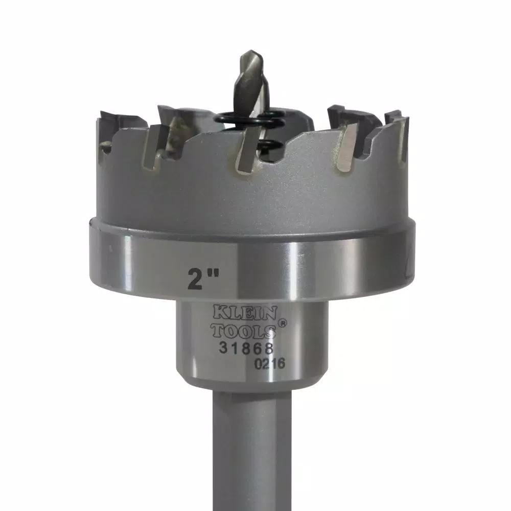 Klein Tools 2 in. Carbide Hole Cutter with Hex Shank and Integrated Flange