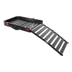 CURT Aluminum Hitch Cargo Carrier with Folding Ramp, 500 lb. Capacity, 2 in. Receiver thumbnail 1