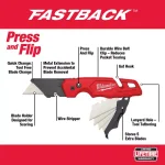 Milwaukee FASTBACK Folding Utility Knife with Blade Storage and Gut Hook thumbnail 2
