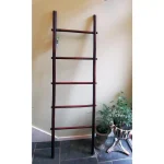 MGP 5 ft. 5-Bar Bamboo Ladder Towel Rack, Natural Solid Tam Vong Bamboo thumbnail 5