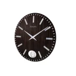 Bulova Manhattan 24 in. Zebrawood Case Round Wall Clock with Pendulum thumbnail 2