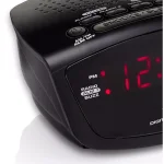 Westclox AM/FM Dual Alarm Clock Radio with Red LED Digital Display - Black thumbnail 3