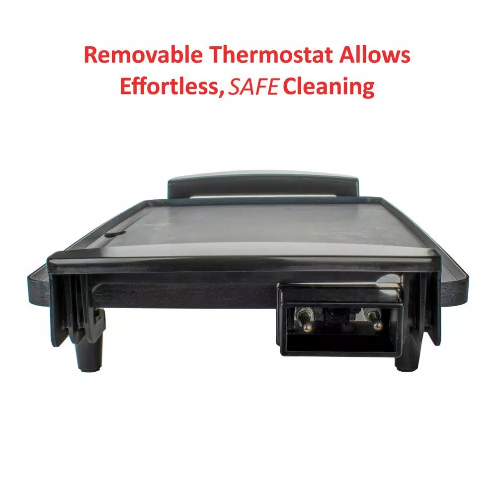Brentwood Appliances 27 sq. in. Nonstick Electric Griddle with Drip Pan and Temperature Control, Black