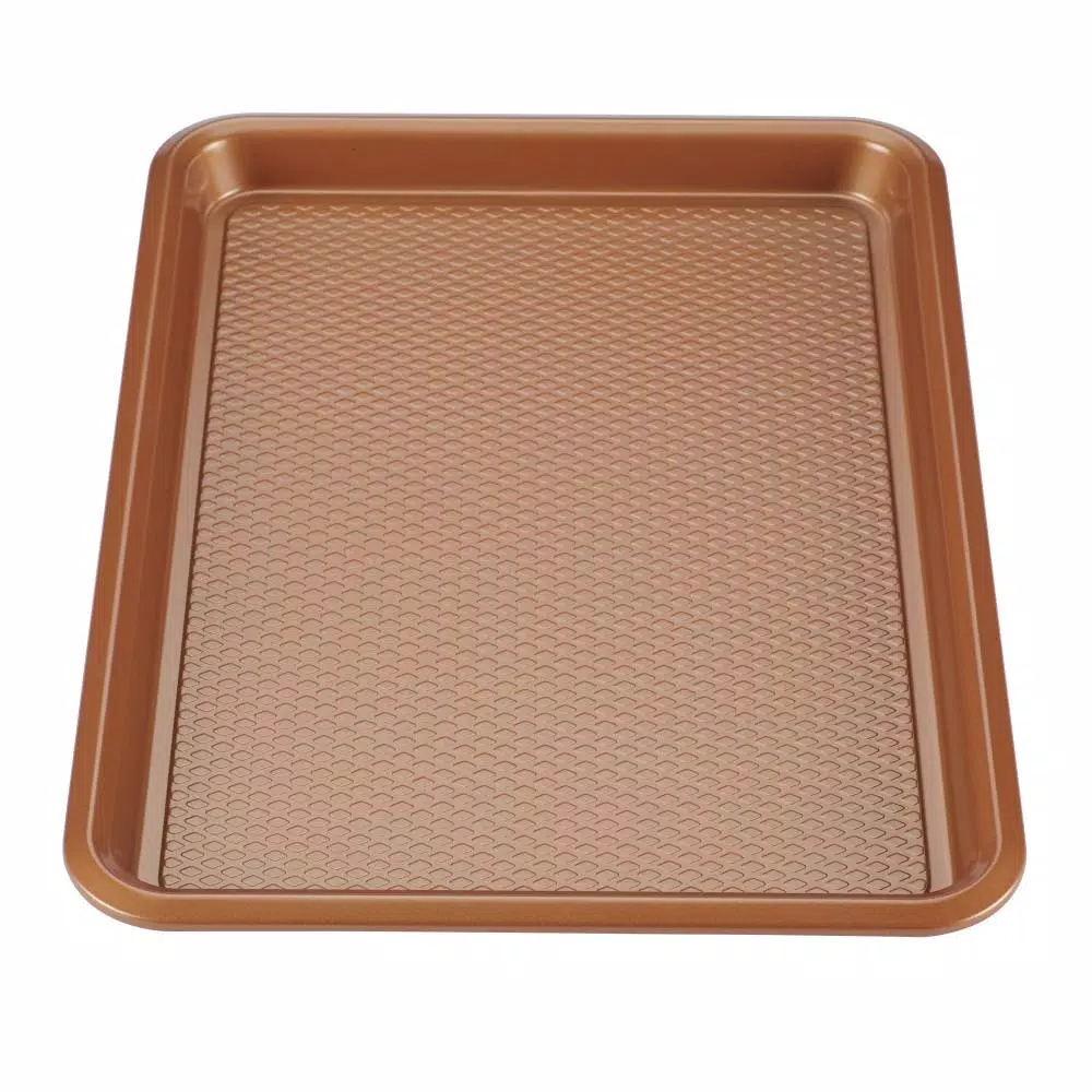 Ayesha Curry Nonstick Cookie Pan Set, 3-Piece Copper Steel Bakeware
