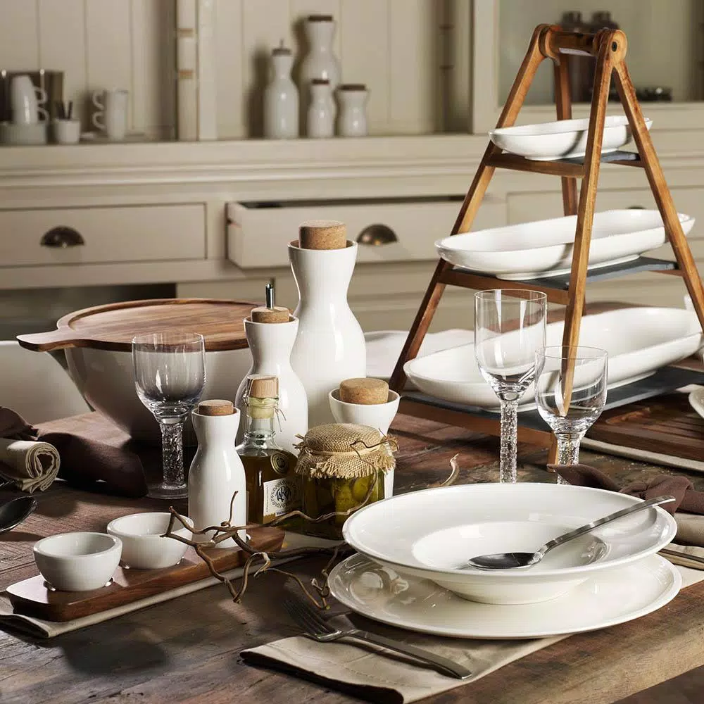 Villeroy & Boch Artesano 4-Piece White Porcelain Dinnerware Set, Service for 1