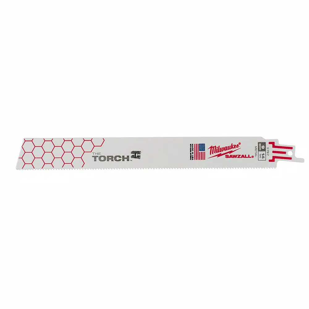 Milwaukee 9 in. 14 TPI Torch Metal Reciprocating Saw Blades, BiMetal (10-Pack)