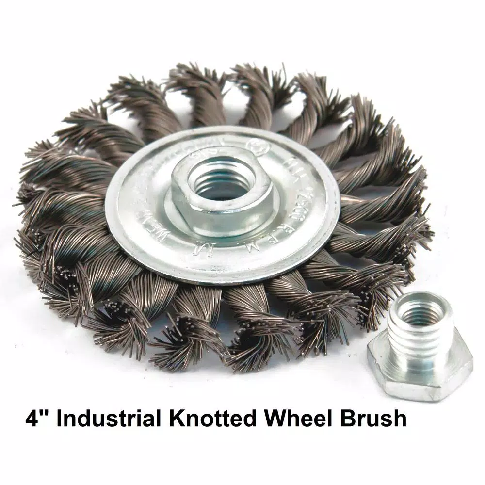 MIBRO 7-Piece Industrial Wire Brush and Hand Brush Set for Deburring, Rust and Scale Removal