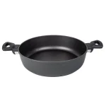 MasterPan Modern Series 5 qt. Cast Aluminum Nonstick Saute Pan with Glass Lid, Black thumbnail 2