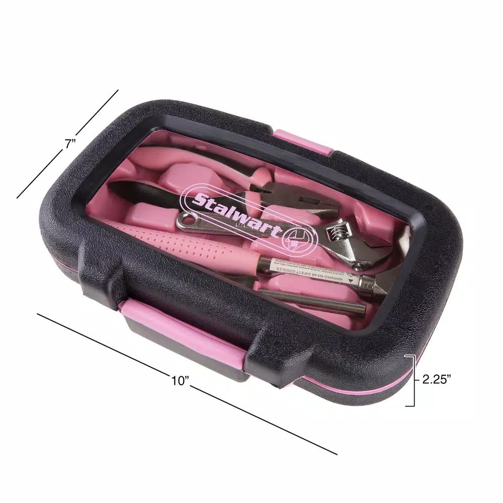 Stalwart 15-Piece Home Tool Kit with Sturdy Carrying Case
