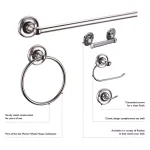 Design House San Martin 4-Piece Bathroom Hardware Accessory Kit, Satin Nickel thumbnail 8