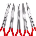 Stark 11 in. Long Reach Needle Nose Pliers Set, 5-Piece Professional Tool Kit thumbnail 2