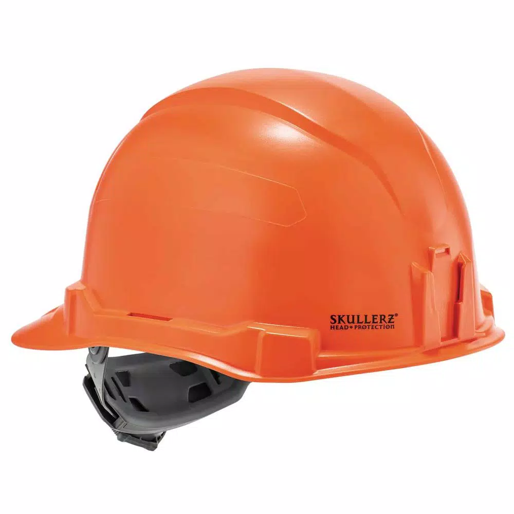 Ergodyne Skullerz 8970 Class E Orange Cap Style Hard Hat with Ratchet Suspension