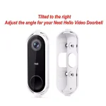 Wasserstein Adjustable Angle Wall Mount for Google Nest Hello Video Doorbell, White thumbnail 2