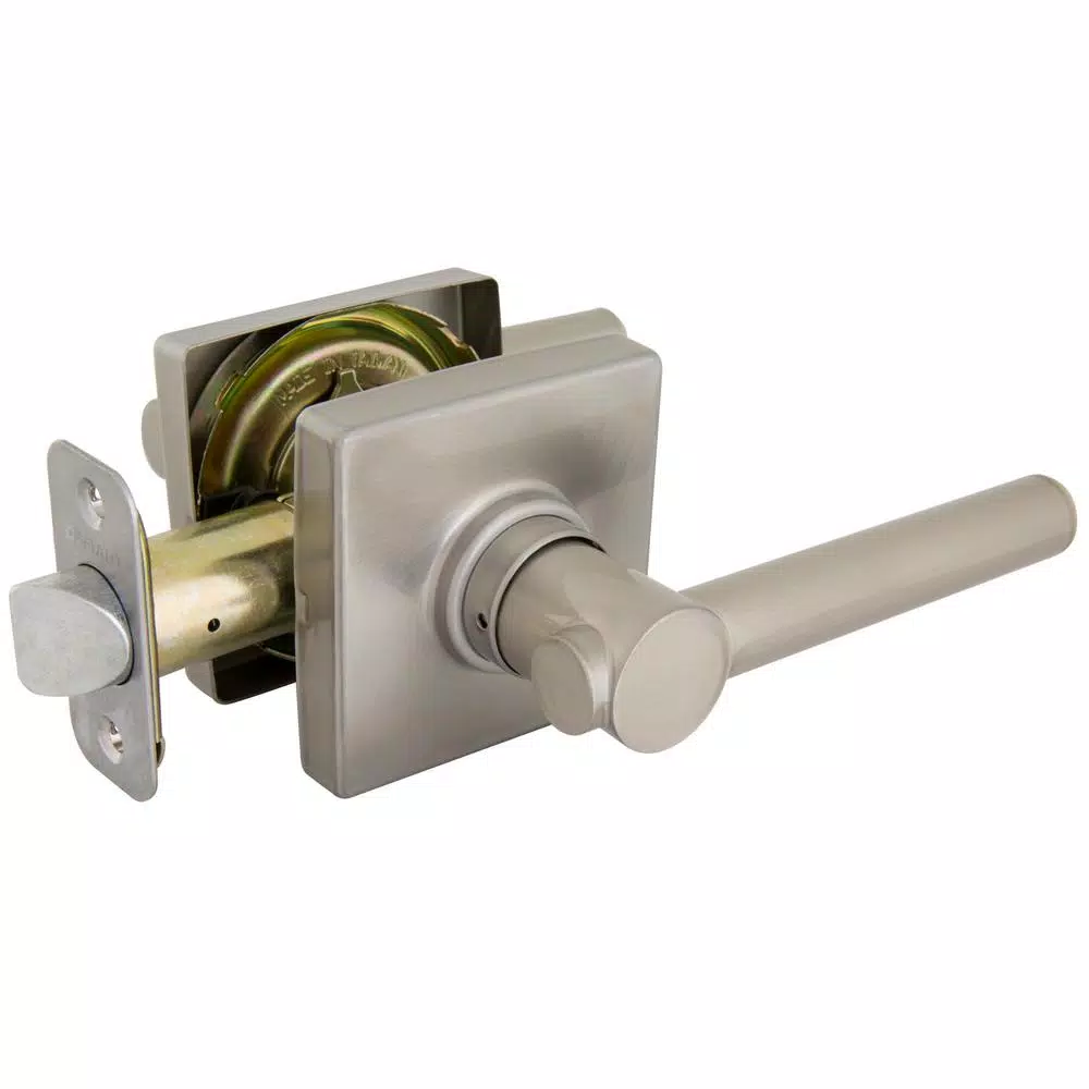Defiant Highland Satin Nickel Passage Door Lever with Square Rose