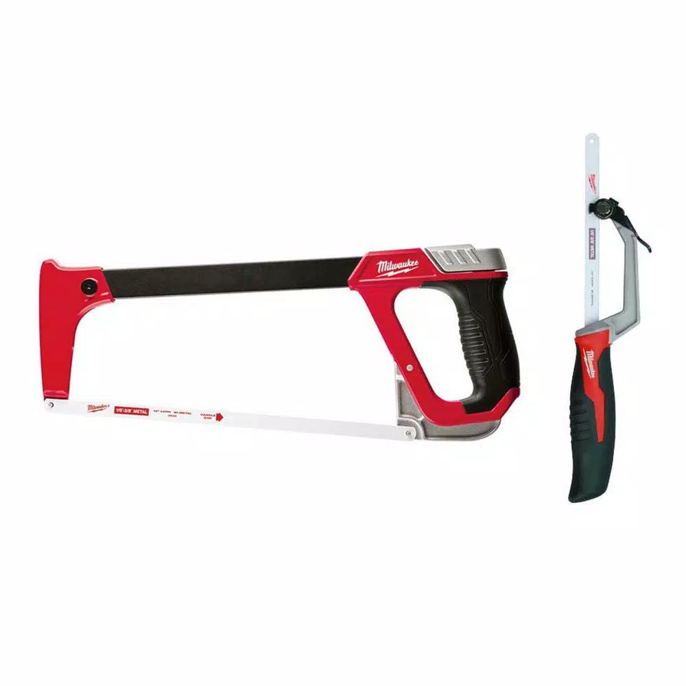 Milwaukee 2-Piece Hack Saw Set: 12 in. High Tension & 10 in. Compact Hack Saws