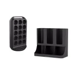 Mind Reader 2-Piece Coffee Pod Carousel and Condiment Organizer Set, Black thumbnail 1
