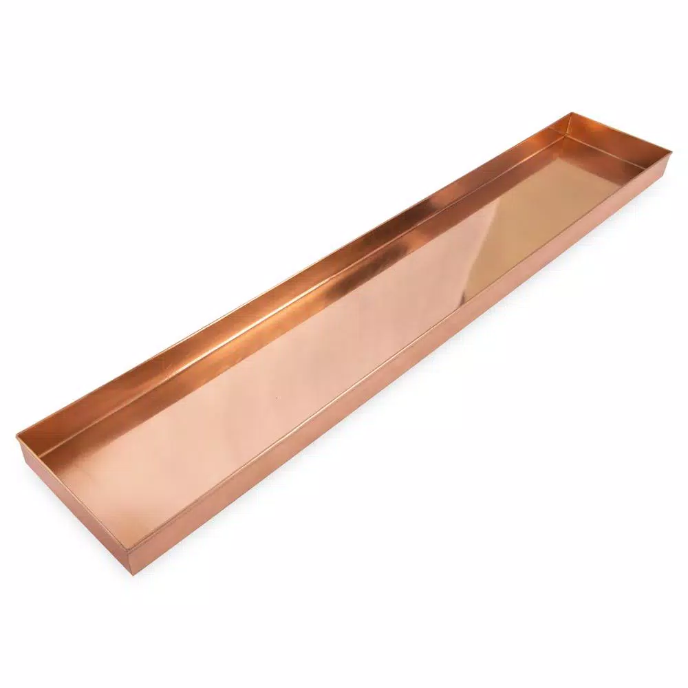 Achla Designs 29 in. Long Copper Plated Stainless Steel Decorative Serving Tray