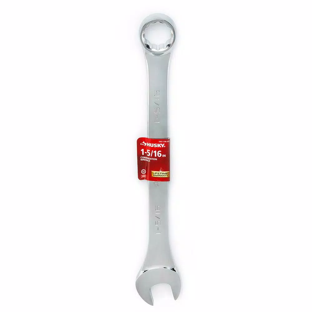 Husky 1-5/16 in. 12-Point Combination Wrench, Chrome Alloy Steel