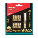 Makita Impact GOLD Torsion Magnetic Steel Insert Bit Set, 11-Piece thumbnail 2