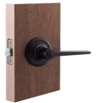 Copper Creek Zane Contemporary Black Privacy Lever Door Handle for Bedroom and Bathroom thumbnail 2