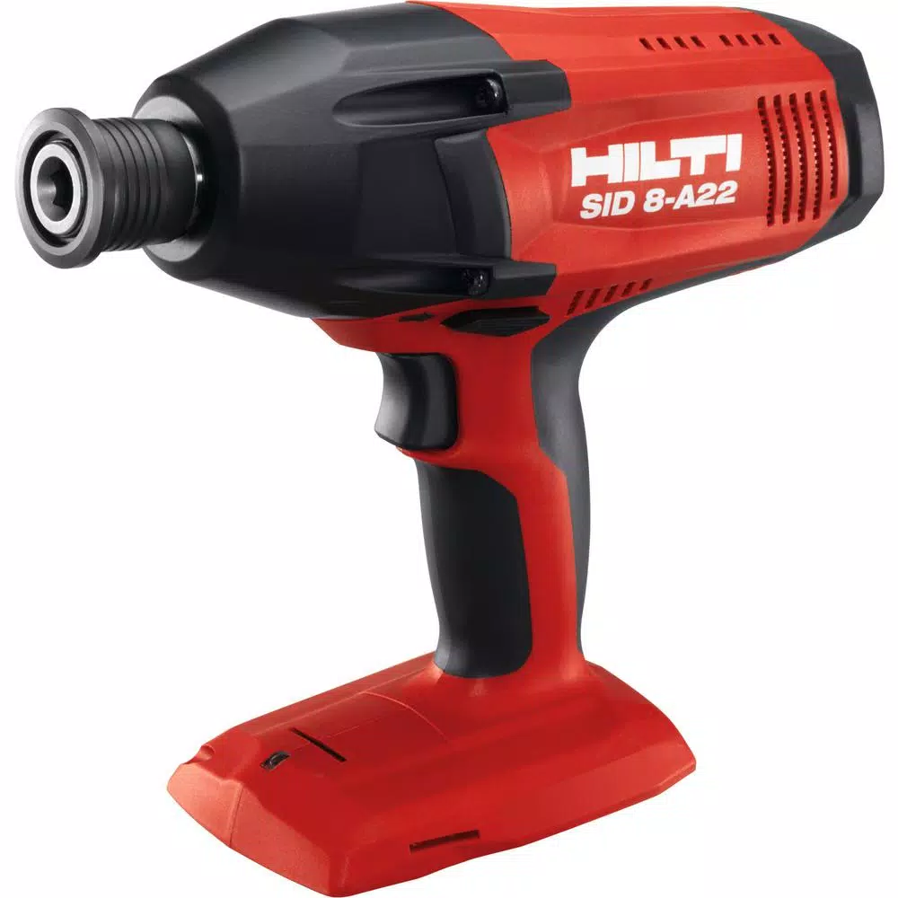 Hilti SID 8-A22 22V Cordless Impact Driver Kit with Two 4.0 Ah Batteries, Charger, and Strap