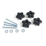 POWERTEC T-Track Knob Kit, 12-Piece Set with 5-Star Thru Knobs and 1/4 in.-20 All-Thread Bolts thumbnail 1